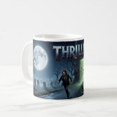 Maanverlichte ondood kerkhof jacht horror mok (Voorkant links)