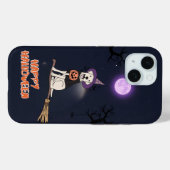 Maanverlichte Pup - Halloween Hond in Heksenhoed Case-Mate iPhone Case (Achterkant (horizontaal))