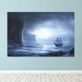 Maanverlichte reuzen: Antarctische ankerplaats Canvas Afdruk (Insitu (Houten vloer))