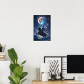 Maanverlichte Ridder Fantasy Poster (Thuiskantoor)