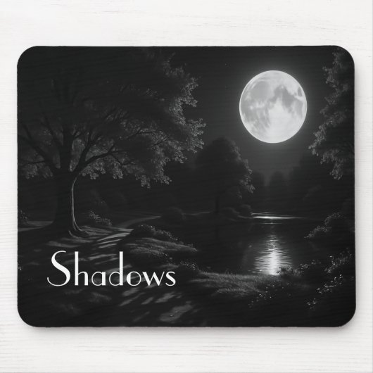 Maanverlichte rimpelingen in de Grove Mousepad Muismat (Voorkant)