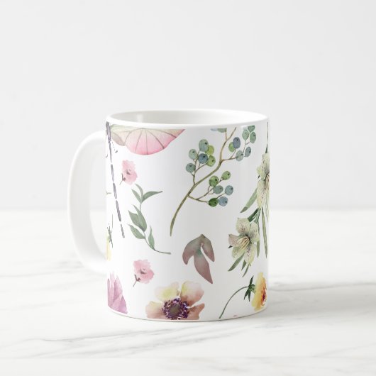 🌙 Maanverlichte Rozen: een Mok van dromerige bloe (Voorkant links)