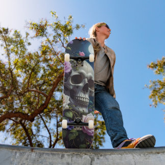 Maanverlichte Rozen Schedel Persoonlijk Skateboard