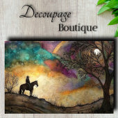 Maanverlichte Ruiter Decoupage Tissuepapier