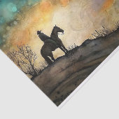 Maanverlichte Ruiter Decoupage Tissuepapier (Detail)