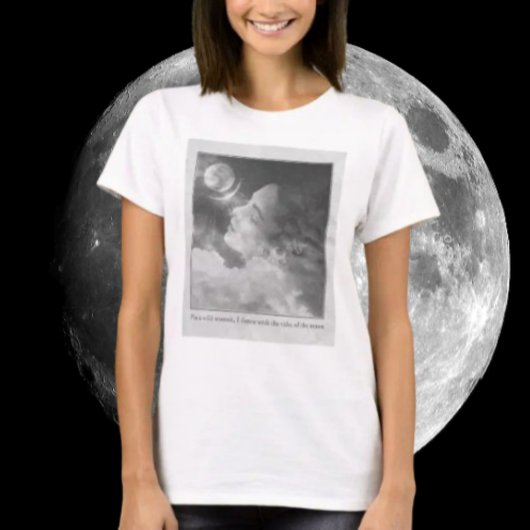 Maanverlichte rust t-shirt