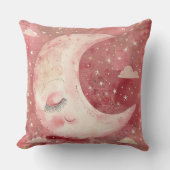 Maanverlichte rustieke rode kinderkamer & kids kam kussen (Voorkant)