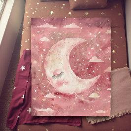 Maanverlichte Rustieke Rode Kinderkamer & Slaapkam Fleece Deken