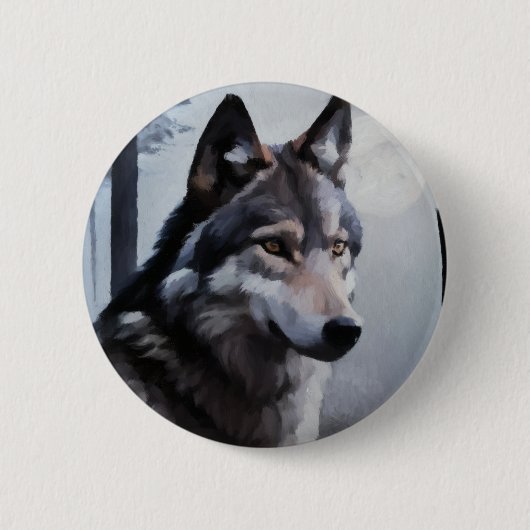 Maanverlichte Schildwacht Ronde Button 5,7 Cm (Voorkant)