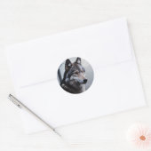 Maanverlichte Schildwacht Ronde Sticker (Envelop)