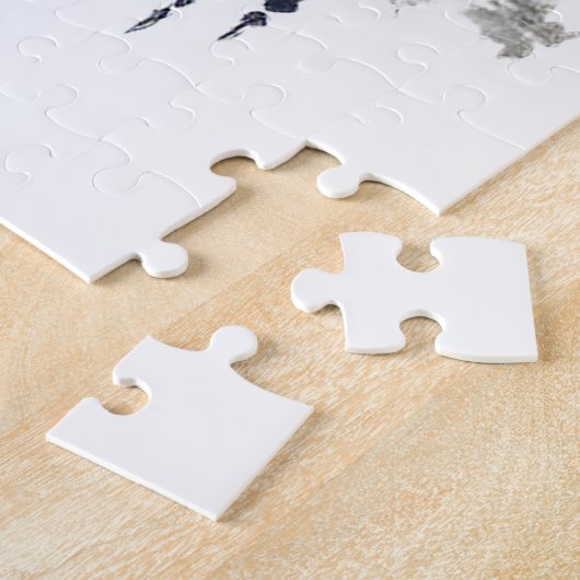 Maanverlichte sereniteit een sluimerende wolf legpuzzel (Zijkant)