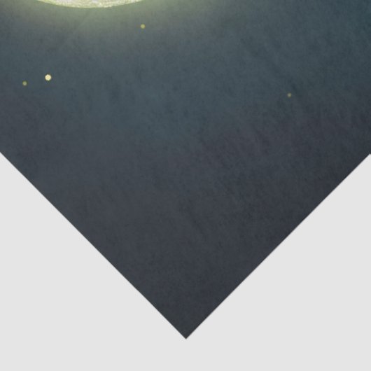 Maanverlichte sirene zeemeermindecoupage tissuepapier (Detail)