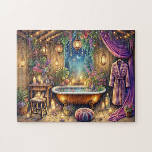 Maanverlichte Spa Bad Enchanted Night Garden Retre Legpuzzel