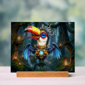 Maanverlichte Steampunk Toekan.  Acryl Bord (Neutraal)