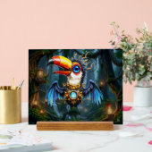 Maanverlichte Steampunk Toekan.  Acryl Bord (Huwelijk)