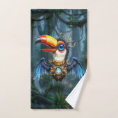 Maanverlichte Steampunk Toekan.  Bad Handdoek (Handdoek)