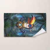 Maanverlichte Steampunk Toekan.  Bad Handdoek (Handdoek)