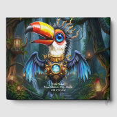 Maanverlichte Steampunk Toekan Gastenboek (Achterkant)