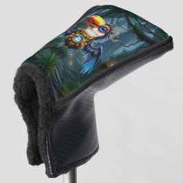 Maanverlichte Steampunk Toekan. Golfheadcover