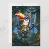 Maanverlichte Steampunk Toekan. Kaart (Achterkant)