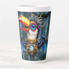 Maanverlichte Steampunk Toekan. Latte Mok