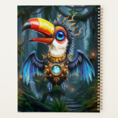Maanverlichte Steampunk Toekan. Planner (Achterkant)