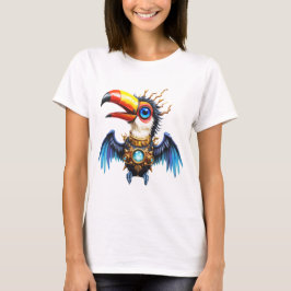Maanverlichte Steampunk Toekan. T-shirt