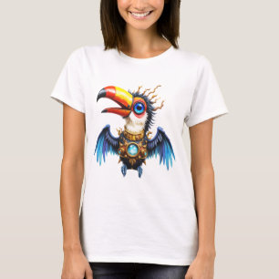 Maanverlichte Steampunk Toekan. T-shirt