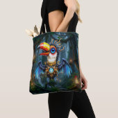 Maanverlichte Steampunk Toekan. Tote Bag (Dichtbij)
