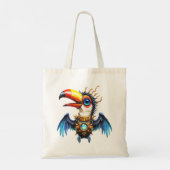 Maanverlichte Steampunk Toekan.  Tote Bag (Achterkant)