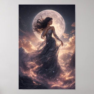 Maanverlichte Sterrenlicht Genade Fantasie Muurpos Poster