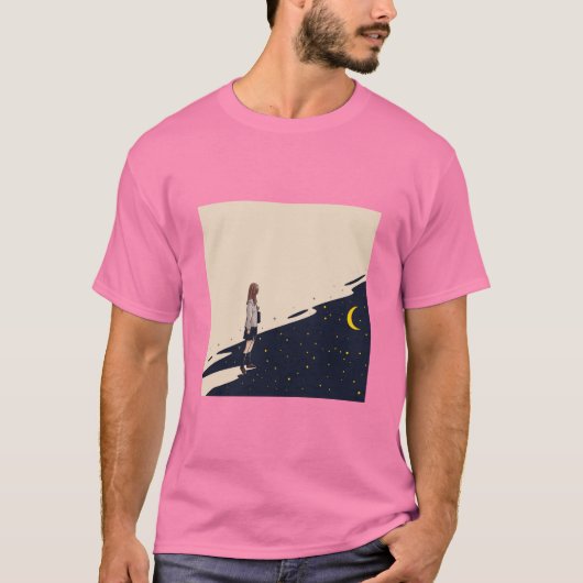 Maanverlichte stille wandeling. t-shirt (Voorkant)