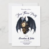 Maanverlichte Tijdbewaker – Steampunk Vleermuis Kaart (Voorkant)