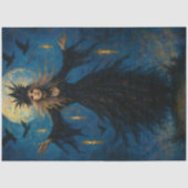 Maanverlichte Tovenares – Mystiek Heksen Decoupage Tissuepapier (Voorkant)