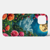 Maanverlichte tuin met bloeiende rozen Case-Mate iPhone case (Achterkant (horizontaal))