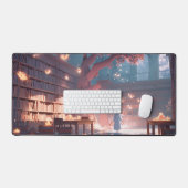 Maanverlichte Uil Bibliotheek Bureaumat (Keyboard & Muis)