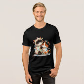 Maanverlichte Valentijnsknuffel Tri-Blend Shirt (Voorkant volledig)