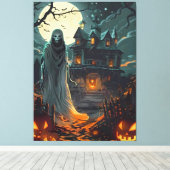 Maanverlichte Verschrikking – Spook van het Geheim Canvas Afdruk (Insitu (Houten vloer))