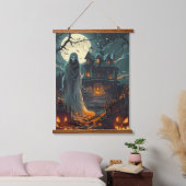 Maanverlichte Verschrikking – Spook van het Geheim Hangend Wandkleed (Slaapkamer)