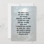 Maanverlichte vleermuizen Halloween Party Kaart (Achterkant)