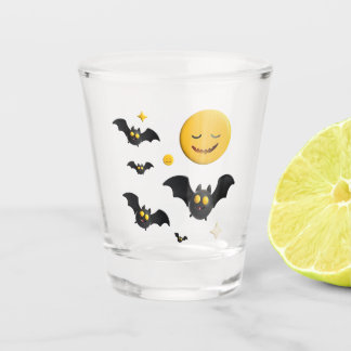 Maanverlichte Vleermuizen Halloween Shotglas Shot Glas