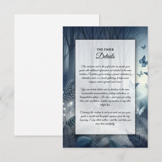 Maanverlichte vleugels en middernachtmagie informatiekaartje (Voorkant / Achterkant)