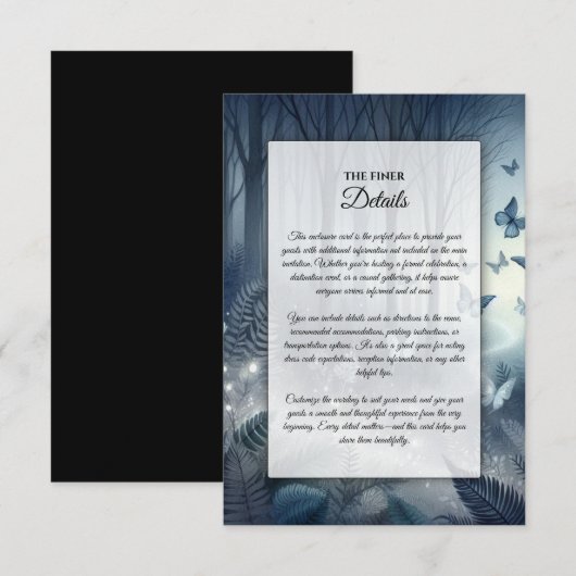 Maanverlichte vleugels en middernachtmagie informatiekaartje (Voorkant / Achterkant)