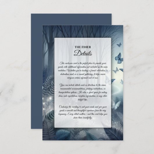 Maanverlichte vleugels en middernachtmagie informatiekaartje (Voorkant / Achterkant)