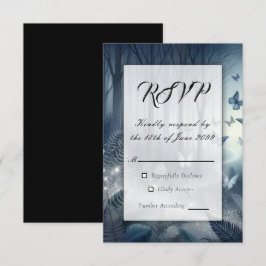 Maanverlichte vleugels en middernachtmagie RSVP kaartje