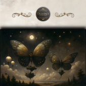 Maanverlichte vlinder luchtschip ontkoppeling tissuepapier