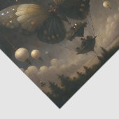 Maanverlichte Vlinder Luchtvaartuig Decoupage Tissuepapier (Detail)