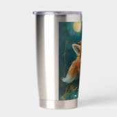 Maanverlichte Vos, Nachtelijk Bos  Geïsoleerde Drinkbeker (Rechts)