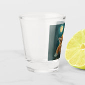 Maanverlichte Vos, Nachtelijk Bos Shot Glas (Links)