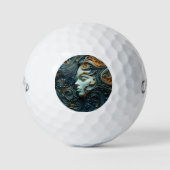 Maanverlichte Vrouw 3D Kunst Golfballen (Voorkant)